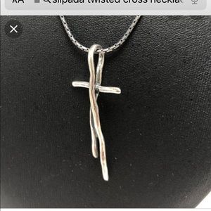 Silpada twisted cross pendant and chain